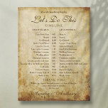 Vintage Antique Wedding Schedule Timeline Program<br><div class="desc">This template is easy to personalize with your own wording or click to customize further to change the font colours,  styles,  layout and more.</div>