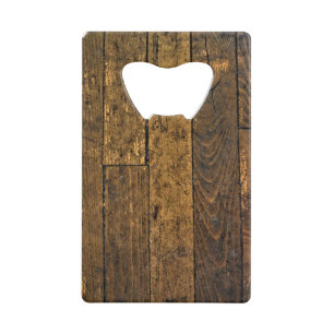 Vintage Antique Wood Panel Credit Card Bottle Opener