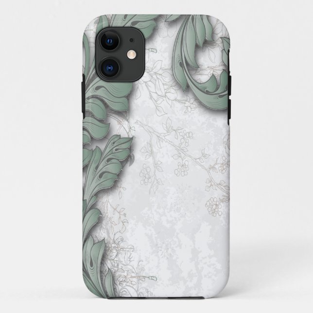 Vintage Antiqued Leaves Case-Mate iPhone Case (Back)