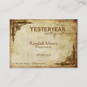 Vintage Antiques Victorian Business Card