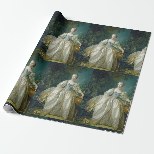 Vintage Antoinette Style Wrapping Paper (Unrolled)