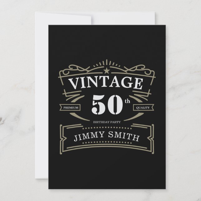 Vintage Any Age Rustic Theme (Front)