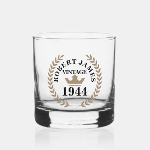 Vintage Any Birthday Whiskey Glass