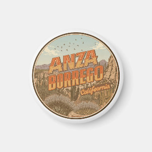 Vintage Anza Borrego Desert State Park desert gift Magnet
