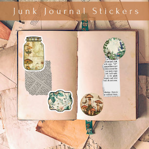 Vintage Apothecary Botanical Junk Journal Stickers