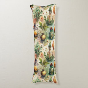 Vintage Apothecary Bottles Pattern (1) Body Pillow