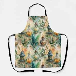 Vintage Apothecary Bottles Pattern (4) Apron