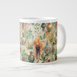 Vintage Apothecary Bottles Pattern (5) Large Coffee Mug