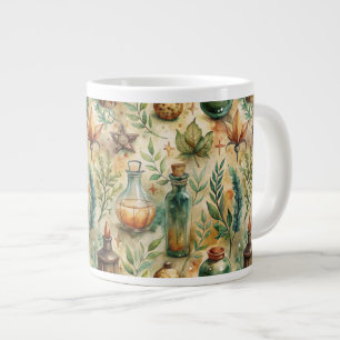 Vintage Apothecary Bottles Pattern (6) Large Coffee Mug