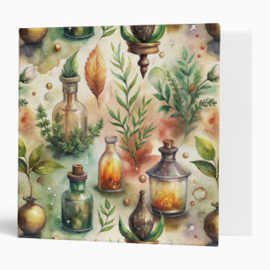 Vintage Apothecary Bottles Pattern Binder