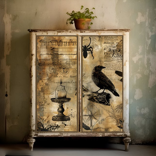 Vintage Apothecary Spell Script Decoupage Print Tissue Paper (Creator Uploaded)