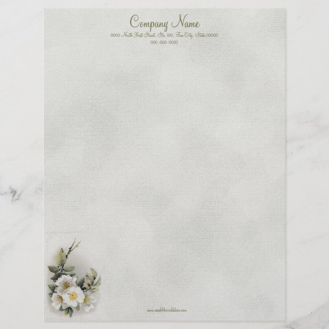 Vintage Apple Blossom Letterhead (Front)