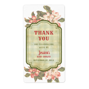 Vintage Apple Blossom & Plaid