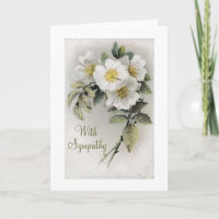 Vintage Apple Blossom Sympathy Card