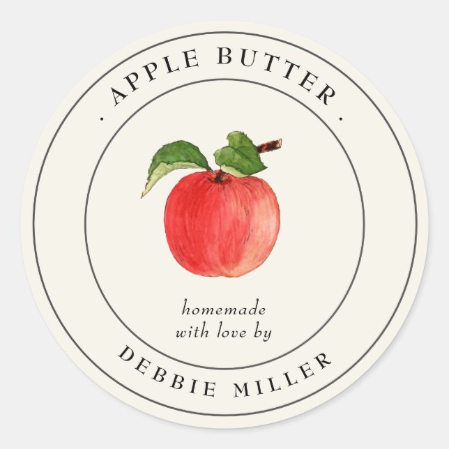 Vintage Apple butter Jelly canning Label (Front)