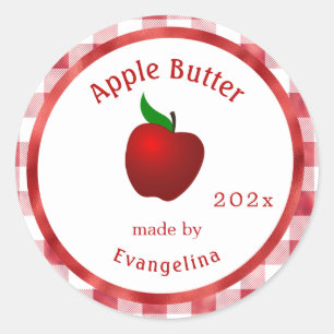 Vintage Apple Butter Personalized Canning Classic Round Sticker