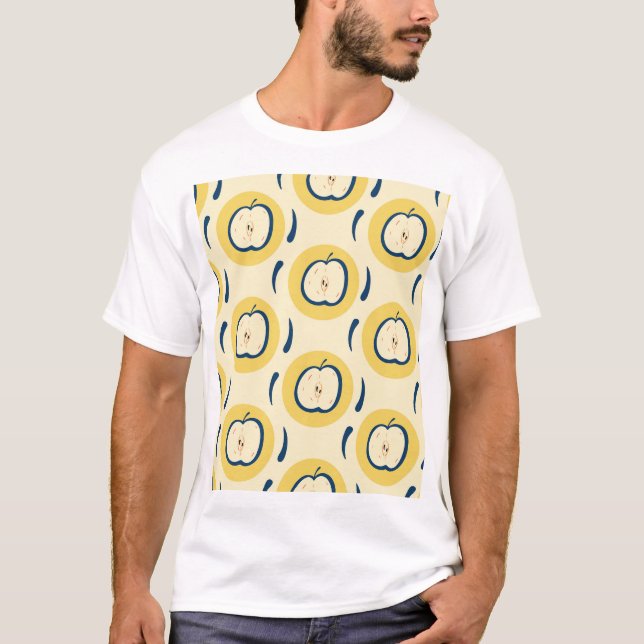 Vintage Apple Pattern: Classic Wallpaper T-Shirt (Front)