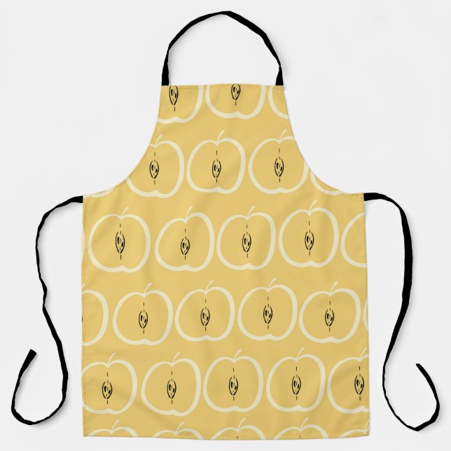 Vintage Apple Pattern: Wallpaper Design. Apron (Front)