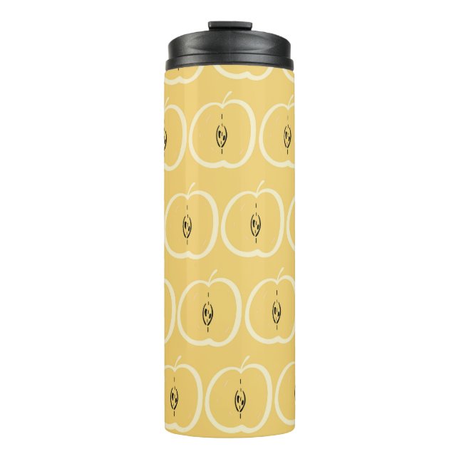 Vintage Apple Pattern: Wallpaper Design. Thermal Tumbler (Front)