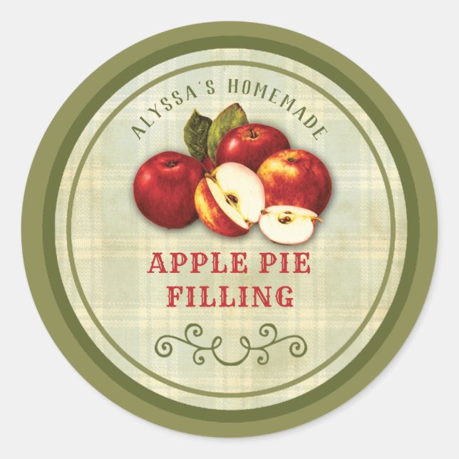Vintage Apple Pie Canning Label (Front)
