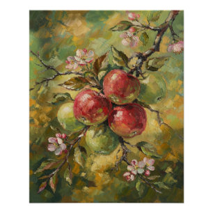 Vintage Apple Still Life Poster