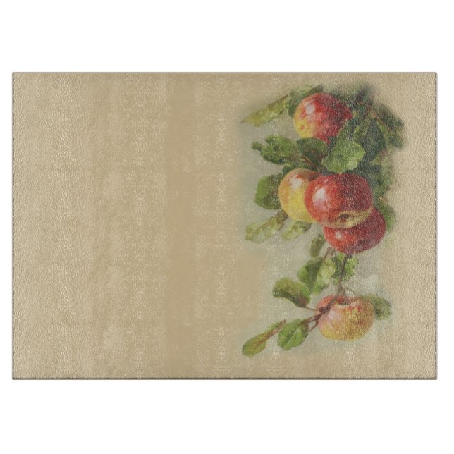 Vintage apples cutting board (Front)