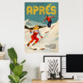 Vintage Apres Ski Pinup Art Poster (Home Office)