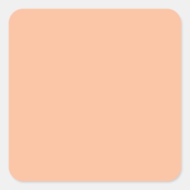 Vintage Apricot Peach Personalized Cream Colour Square Sticker (Front)