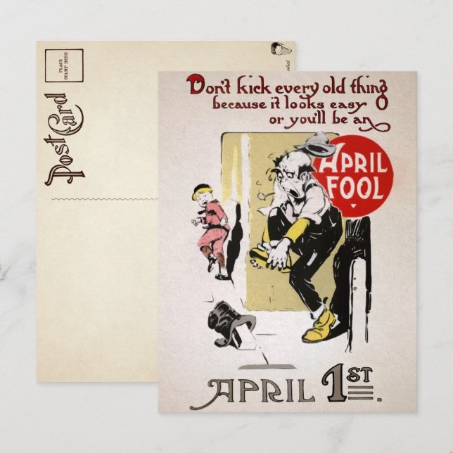 Vintage April Fools Day Postcard (Front/Back)