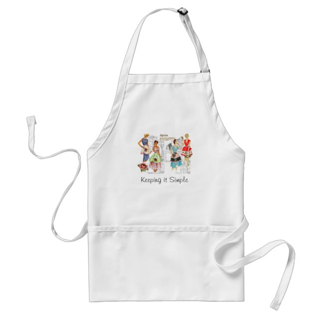 Vintage Apron Sewing Pattern Apron (Front)
