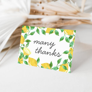 Vintage Aquarelle Lemons Merci Cartes