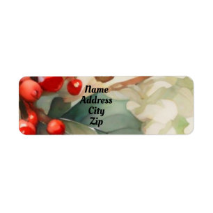 Vintage aquarelle sainte baies feuilles