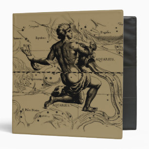 Vintage Aquarius Constellation by Hevelius 1690 Binder