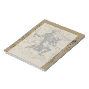 Vintage Aquarius Constellation by Hevelius 1690 Notepad