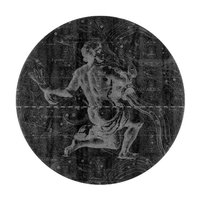 Vintage Aquarius Constellation Hevelius circa 1690 Cutting Board (Front)