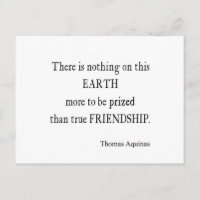 Vintage Aquinas Friendship Inspirational Quote