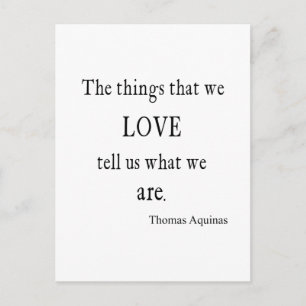 Vintage Aquinas Love Inspirational Quote / Quotes Postcard