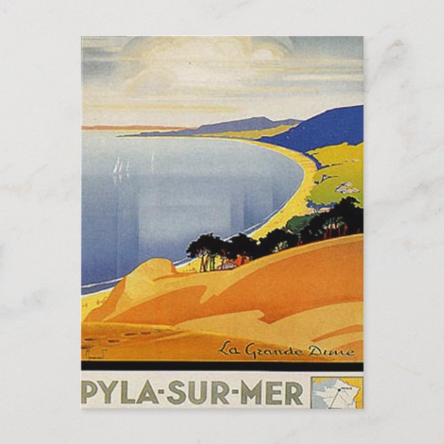 Vintage Aquitaine, Pyla-sur-mer, France - Postcard (Front)