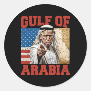 Vintage Arabian Gulf Est 2025 Retro Gulf Of Arabia Classic Round Sticker