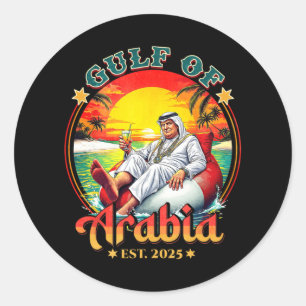 Vintage Arabian Gulf Est 2025 Retro Gulf Of Arabia Classic Round Sticker