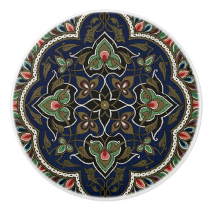 Vintage Arabian Pattern Ceramic Knob