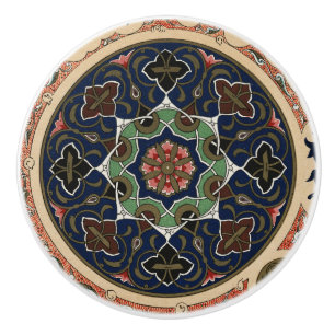 Vintage Arabian Retro Pattern by Albert Racine Ceramic Knob