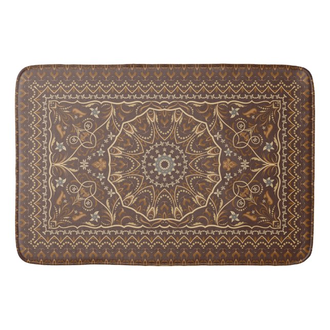 Vintage Arabic pattern Bath Mat (Front)