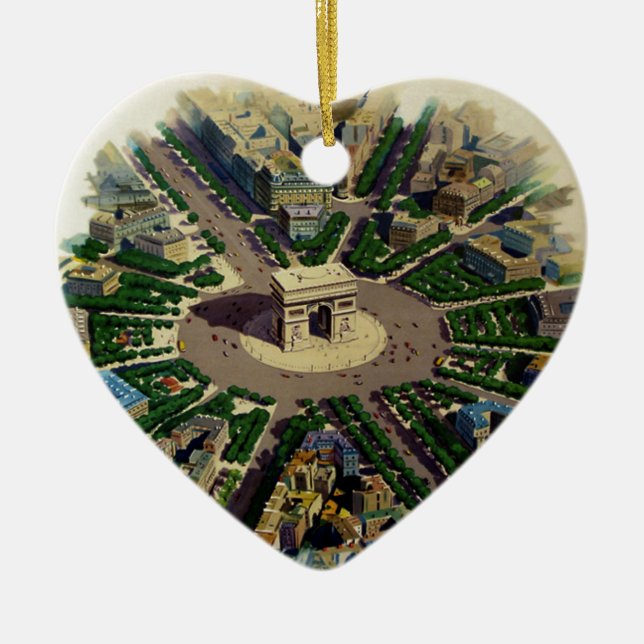 Vintage Arc de Triomphe Paris Ceramic Ornament (Front)