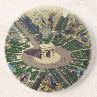 Vintage Arc de Triomphe Paris Coaster