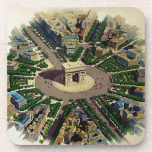 Vintage Arc de Triomphe Paris Coaster