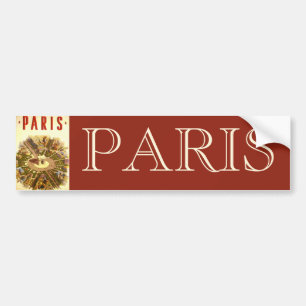 Vintage Arc de Triomphe, Paris, France Travel Art Bumper Sticker