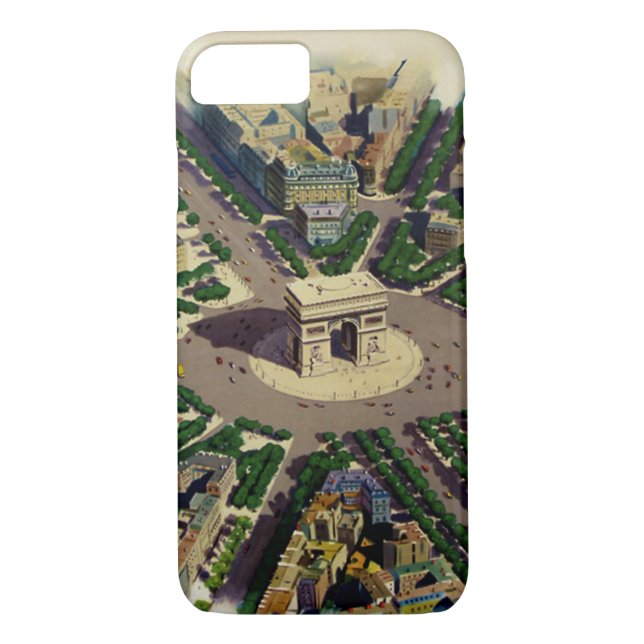 Vintage Arc de Triomphe Paris iPhone 7 Case (Back)