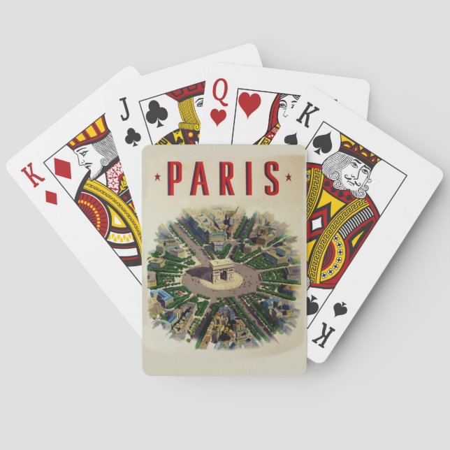 Vintage Arc de Triomphe Paris Playing Cards (Back)