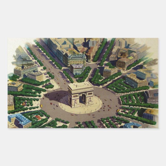 Vintage Arc de Triomphe Paris Sticker (Front)
